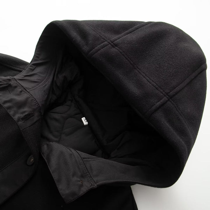 Ladies Oversized Coat with High Stand-up Collar and Continuous Button Placket Mune Fashion