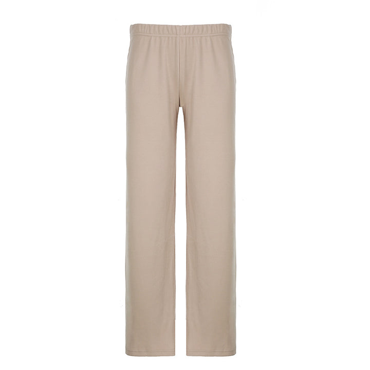Women's lightweight Palazzo lounge pants with fold-over waistband and soft cotton stretch Mune Fashion