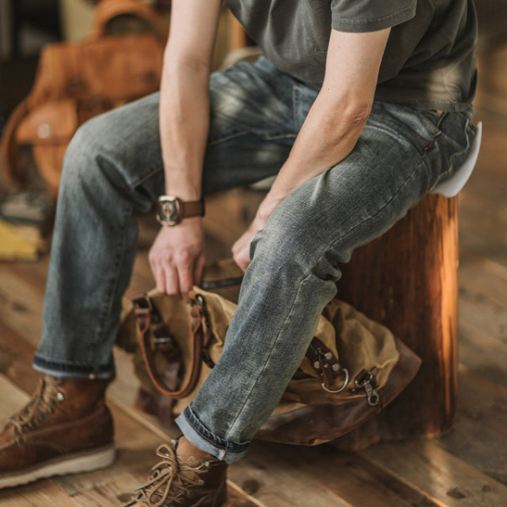 Men's Loose Jeans with Casual Cut Mune Fashion