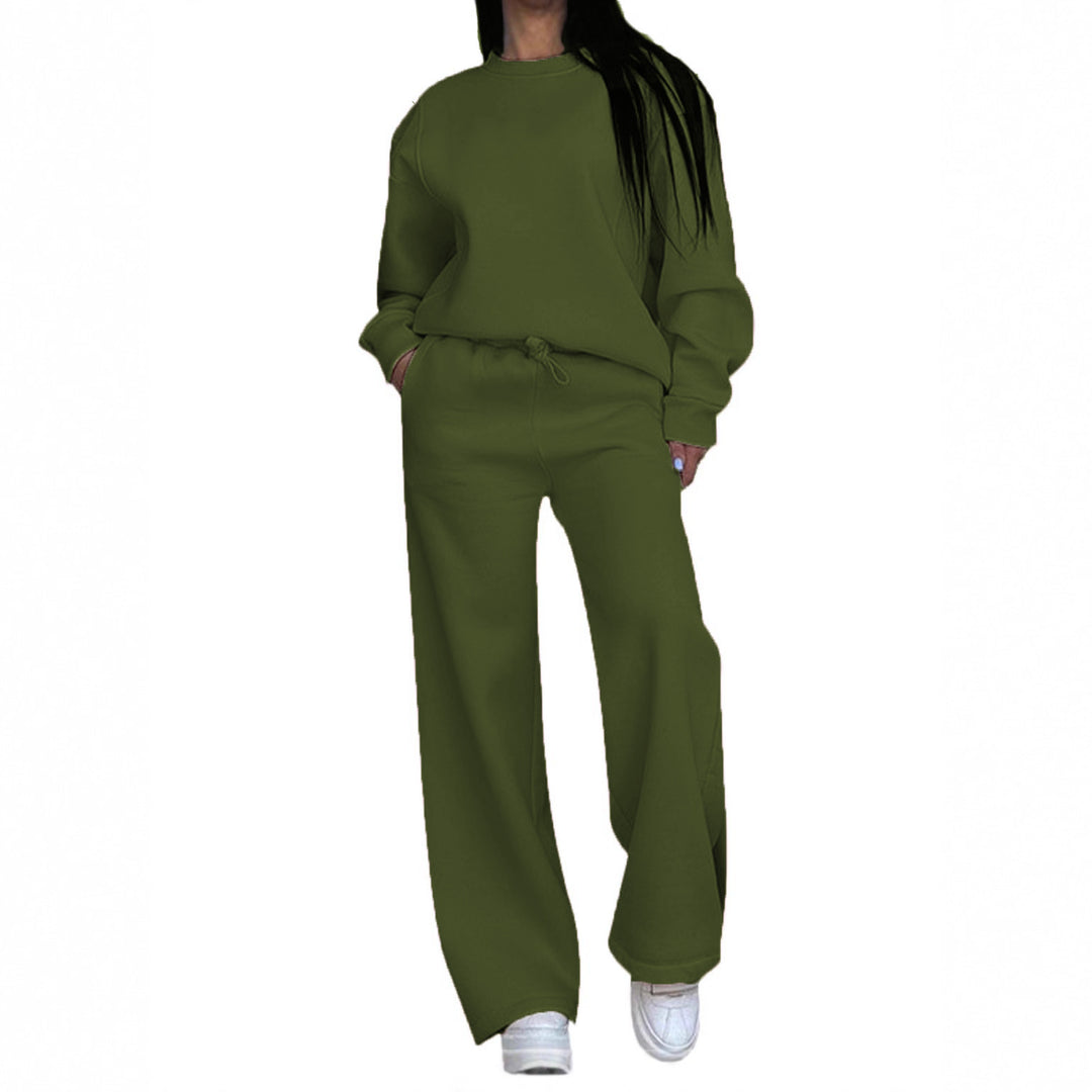 Women's casual oversized sweatshirt and wide jogging pants set Mune Fashion