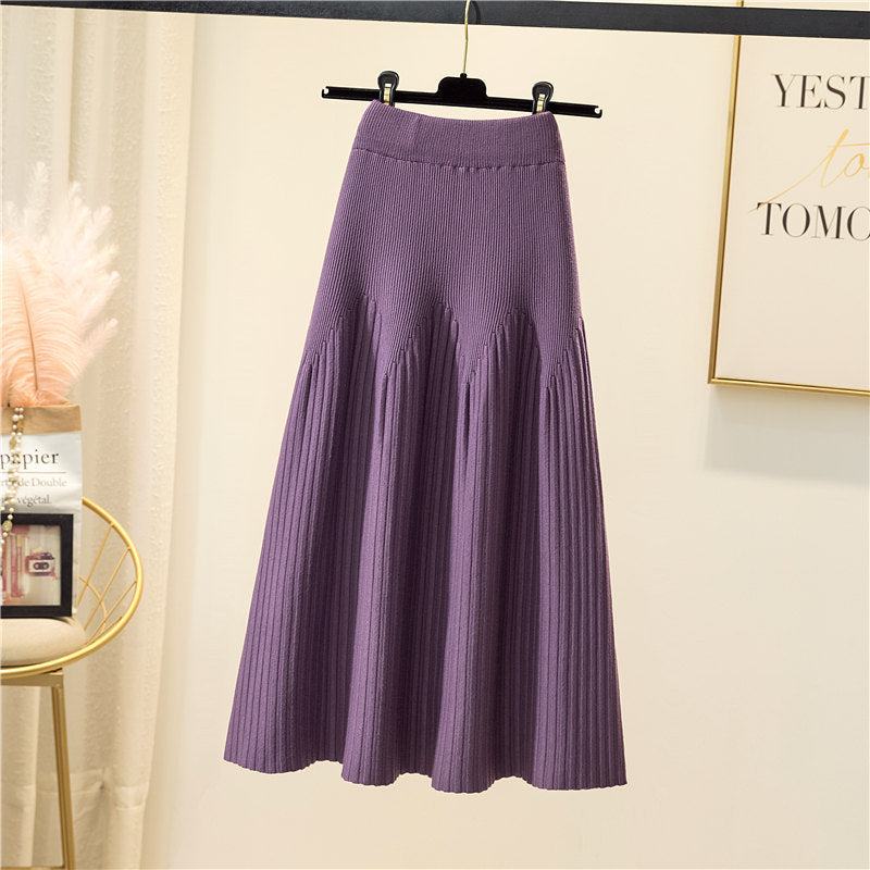 Women's Elegant Pleated Maxi Skirt with Voluminous Hem Mune Fashion