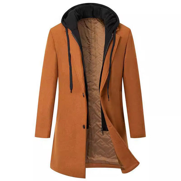 Men's Elegant Coat with Removable Hood and Award-Winning Insulation Mune