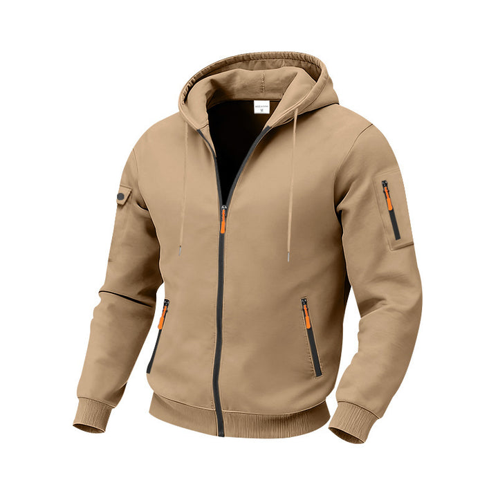 Men's nano technical hooded jacket with zipper, zip pockets and arm pocket Mune Fashion