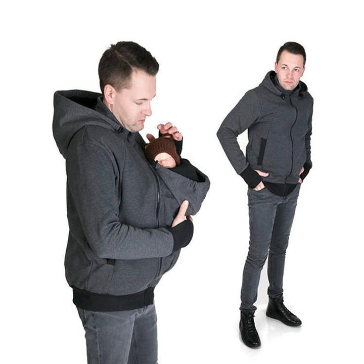 Men's Multifunctional Carrying Jacket with Removable Baby Insert Mune
