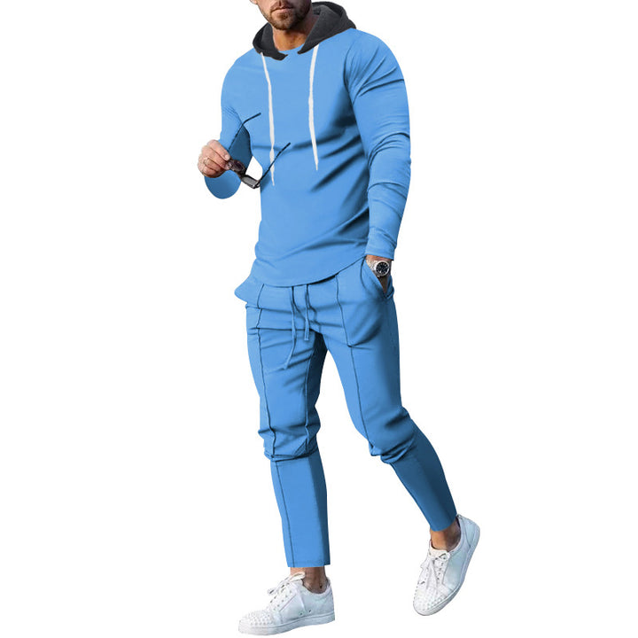 Men's two-piece hoodie lounge set with slim fit hoodie and tapered joggers Mune Fashion