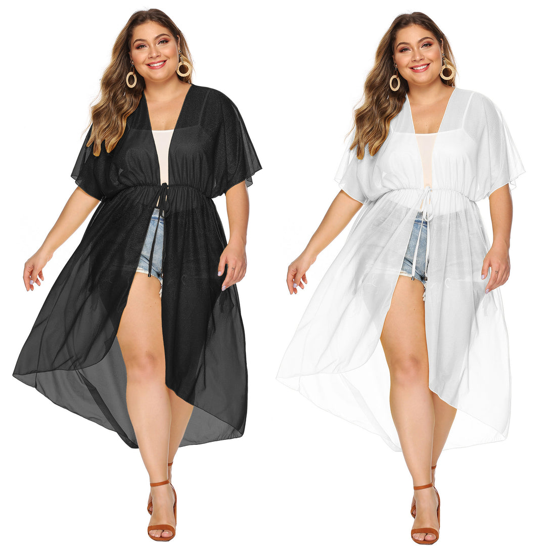 Women elegant transparent beach kimono Mune Fashion