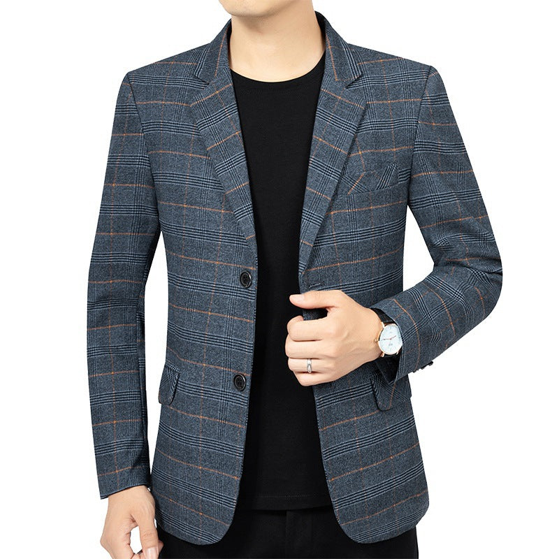 Men's Checkered Slim-Fit Blazer Mune Fashion