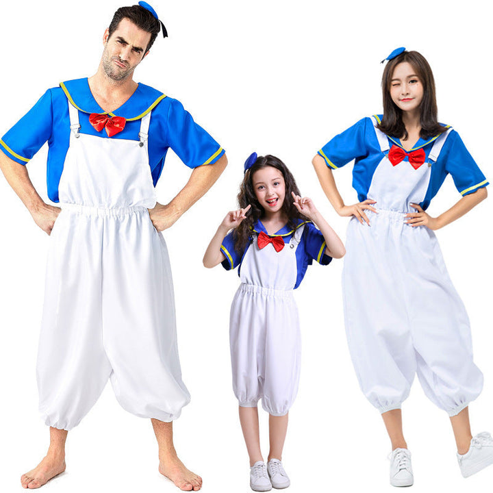 Girl's sailor suit with shimmering collar and playful waistband Mune Fashion