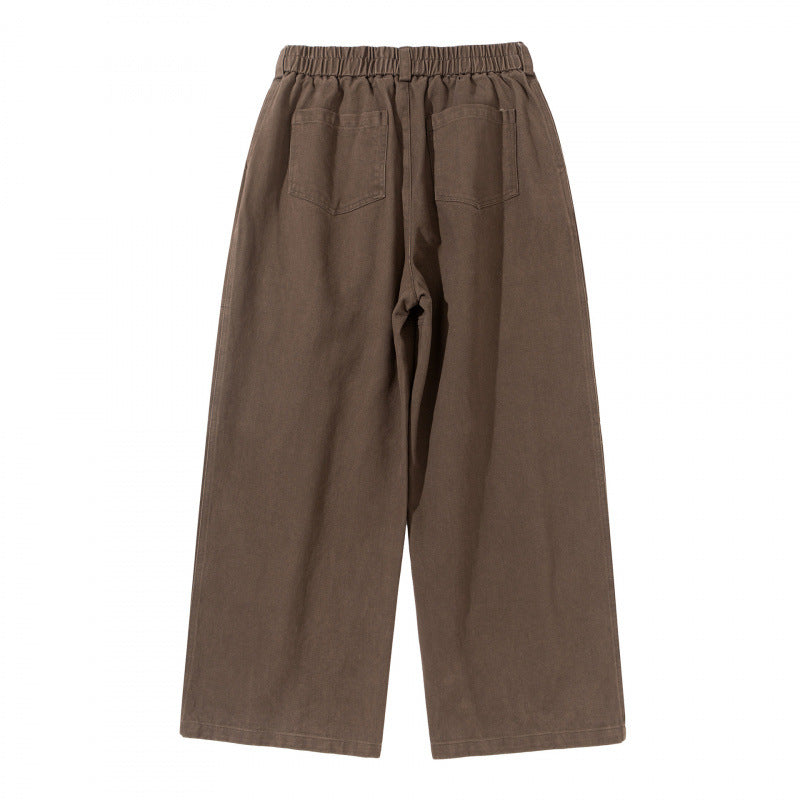 Women's Wide High-Waist Pleated Culotte Pants with Drawstring and Seams Mune Fashion
