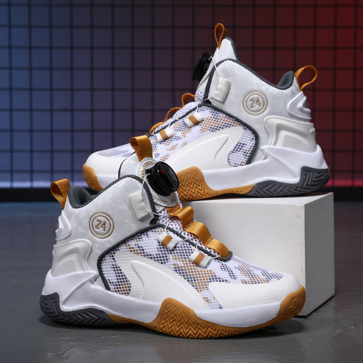 Unisex High-Top Basketball Sneaker with Twist Closure and Breathable Mesh Mune Fashion