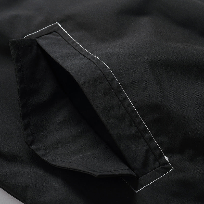 Men's lightweight nylon bomber jacket in aviator utility style with arm pocket and ribbed cuffs Mune Fashion