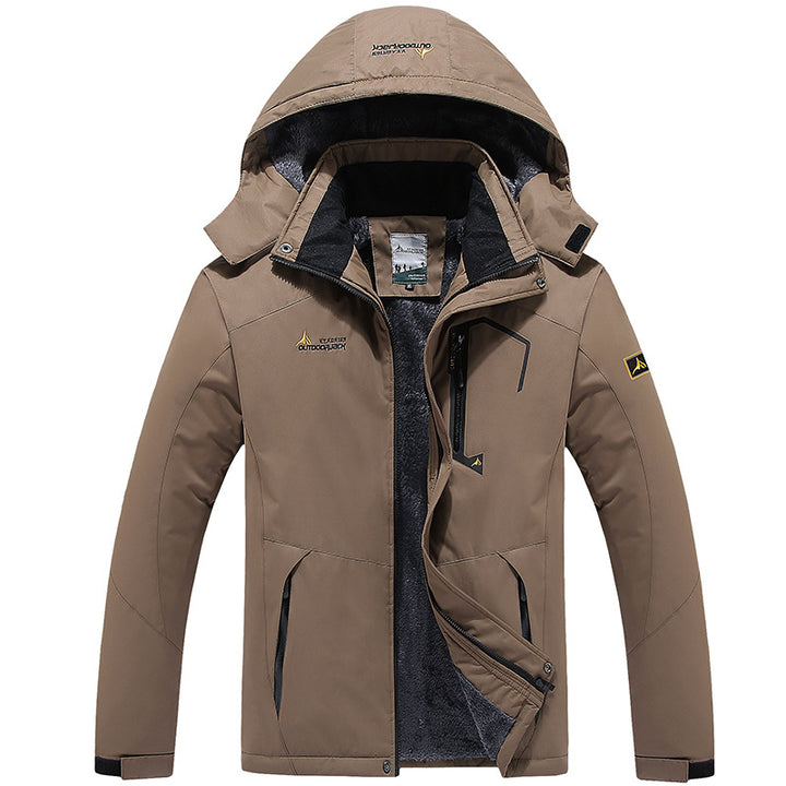Men's Modular Thermal Outdoor Jacket with Teddy Fleece and Removable Hood Mune Fashion
