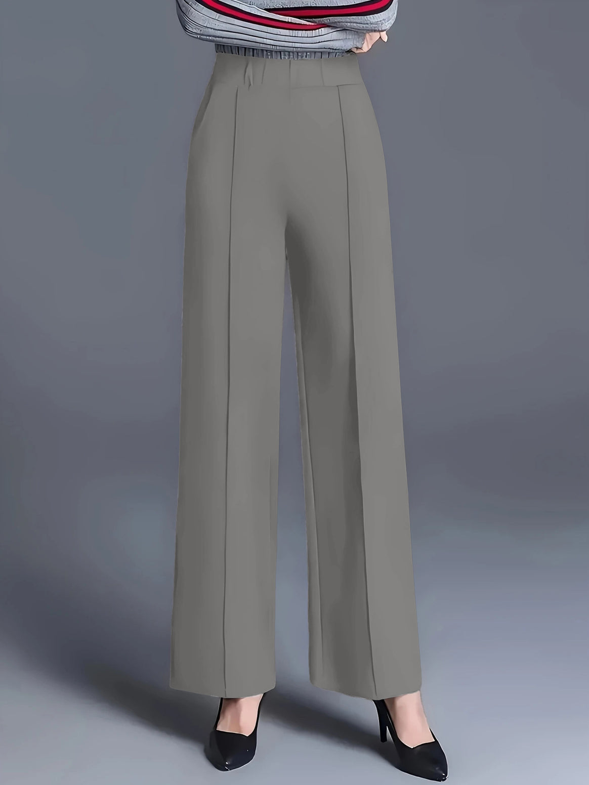 Ladies Elegant High-Waisted Dress Pants Mune Fashion