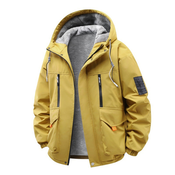 Men's Technical Outdoor Jacket with Teddy Lining, Windproof Outer Layer and Multifunction Pockets Mune Fashion