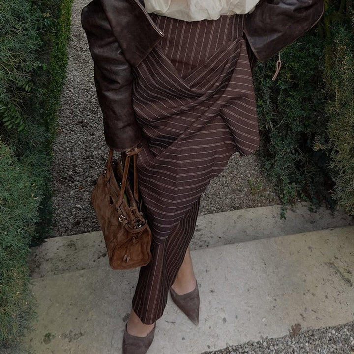 Women's Silk-Shiny V-Neck Blouse with Hood Detail & Voluminous Sleeves Mune Fashion