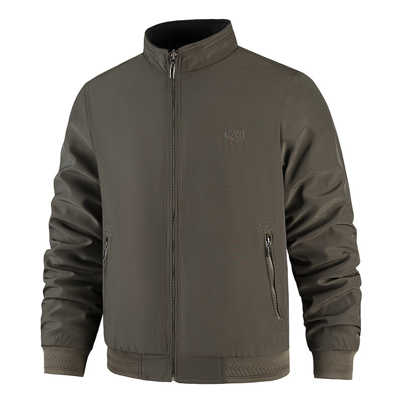 Men's Fashion Transitional Jacket with High Collar and Practical Side Pockets Mune Fashion