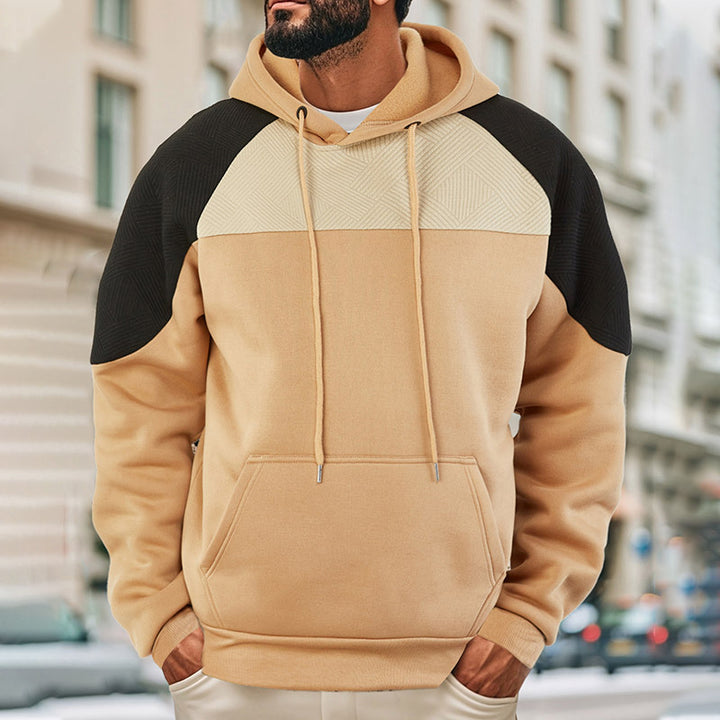 Men's hoodie with structured shoulder inserts and kangaroo pocket Mune Fashion