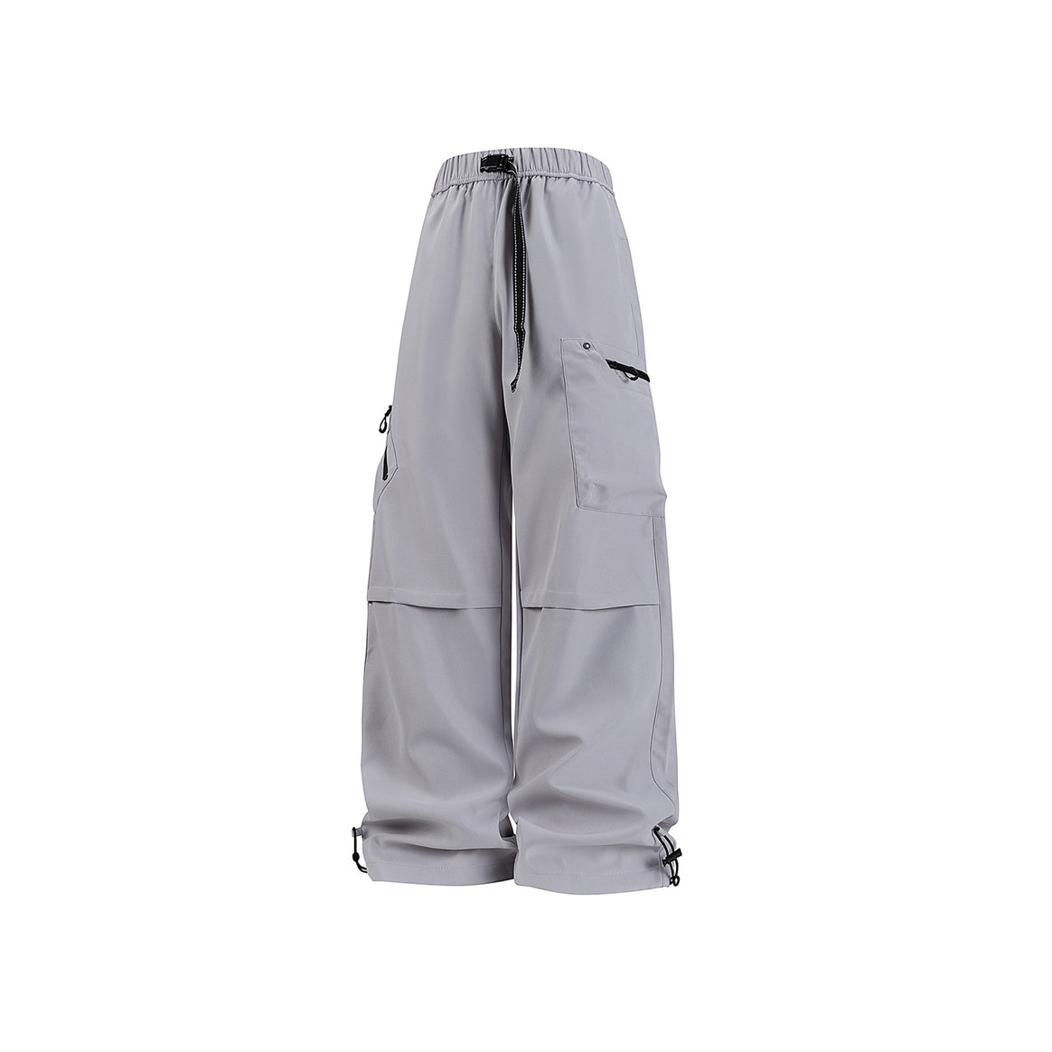 Damen Weite Utility-Cargohose mit verstellbarem Beinabschluss und Multifachtaschen Mune Fashion