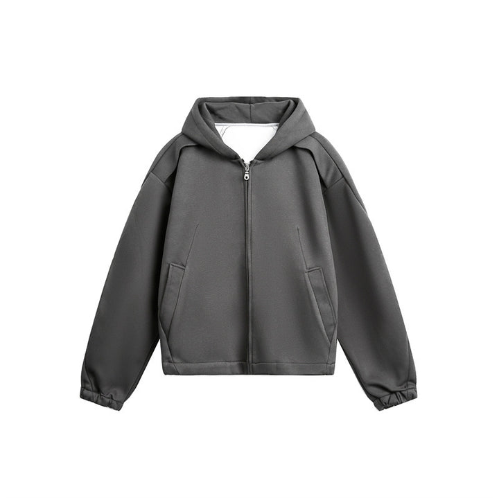 Unisex Lightly padded hooded zip jacket in boxy cut Mune Fashion