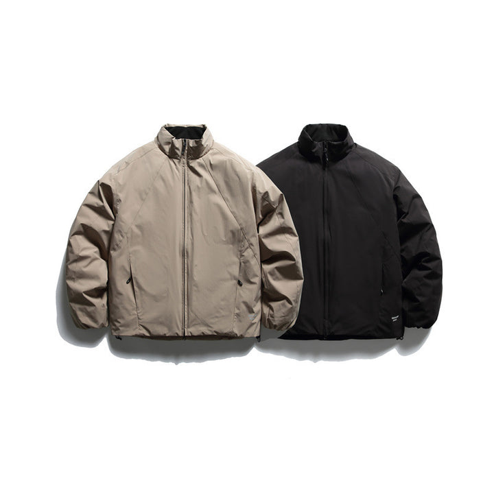 Men's insulation jacket in boxy cut with stand-up collar, raglan sleeves and two-way zip Mune Fashion
