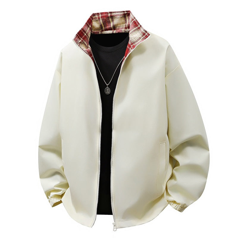 Men's casual jacket with checked lining Mune Fashion
