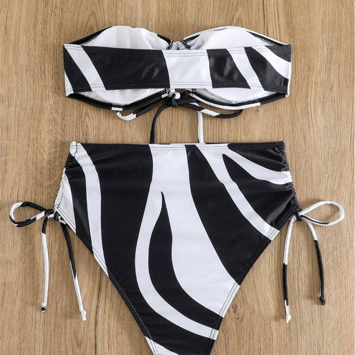 Women’s bikini set with fashionable wrap design and adjustable lacing details Mune Fashion