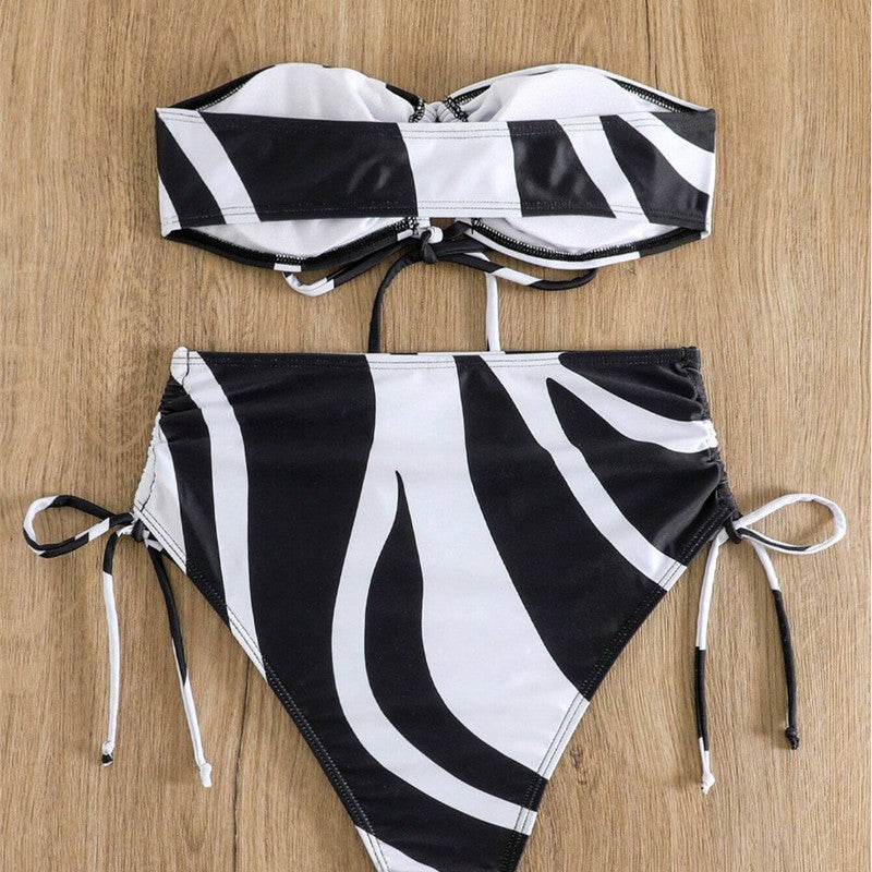 Women’s bikini set with fashionable wrap design and adjustable lacing details Mune Fashion