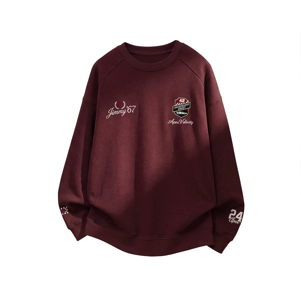 Unisex Oversize Sweatshirt with motorsport embroidery and raglan sleeves Mune Fashion