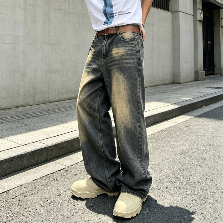 Men Comfortable Wide Cut Jeans Mune Fashion