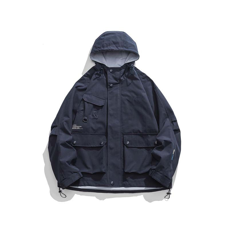 Unisex Oversize-Utility-Jacket with Hood, multifunctional flap pockets and drawstring Mune Fashion