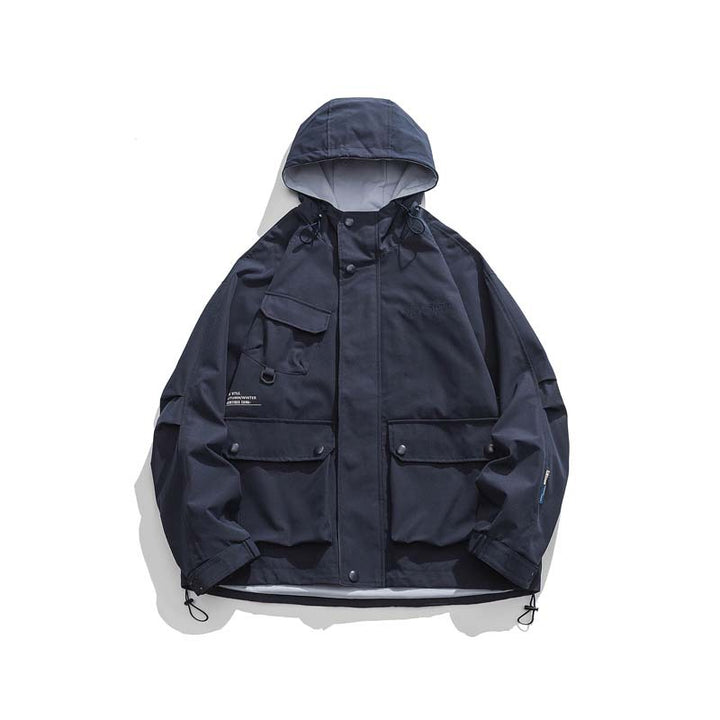 Unisex Oversize-Utility-Jacket with Hood, multifunctional flap pockets and drawstring Mune Fashion