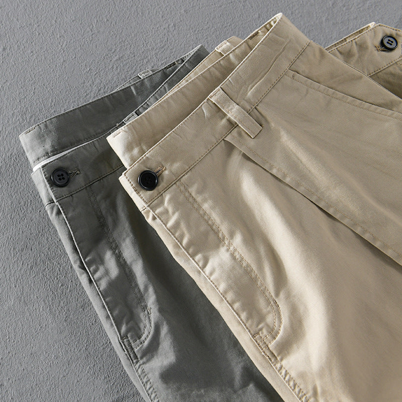 Men's tapered cargo pants with pleats and adjustable ankle straps Mune Fashion