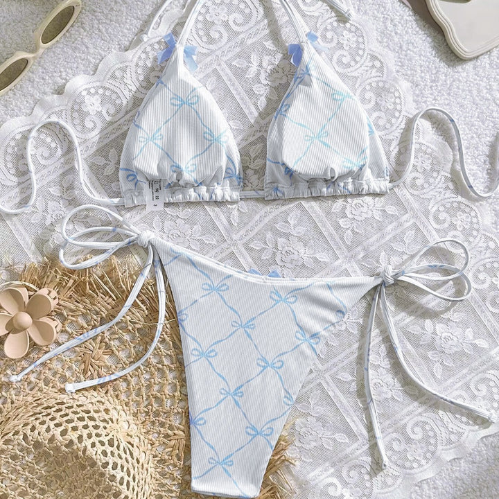 Women's Triangle Bikini with Delicate Bow Details Mune Fashion