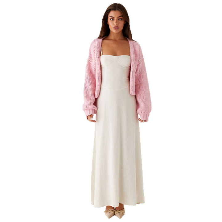 Women's Oversized Chunky Knit Cardigan with Shawl Collar and Ribbed Cuffs Mune Fashion