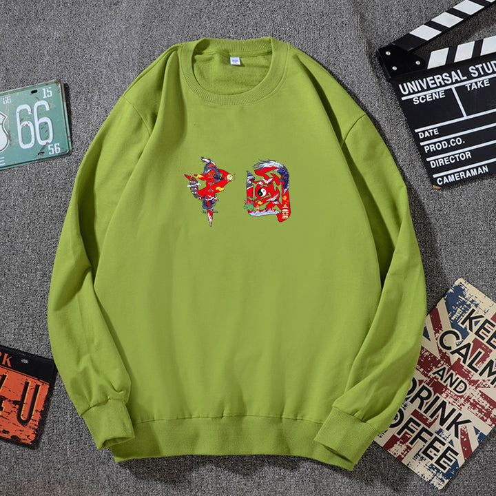Unisex Oversized Sweatshirt with Round Neck and Subtle Graphic Application Mune Fashion