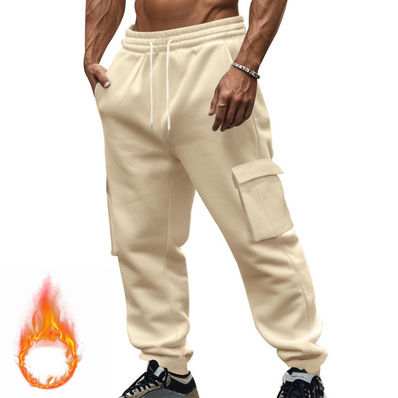 Men's Utility Jogger Pants with Side Flap Pockets, Drawstring Waistband and Tapered Fit Mune Fashion