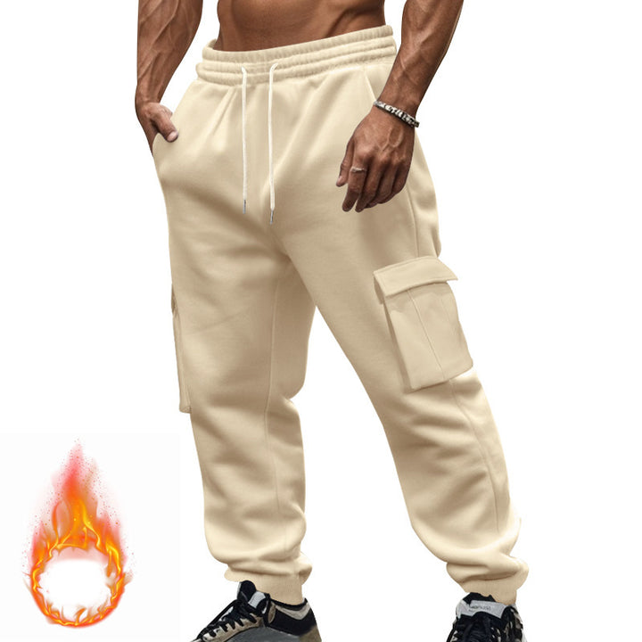 Men's Utility Jogger Pants with Side Flap Pockets, Drawstring Waistband and Tapered Fit Mune Fashion