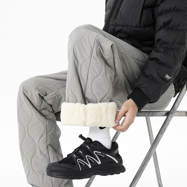 Men's Padded Leisure Pants with Fleece Lining