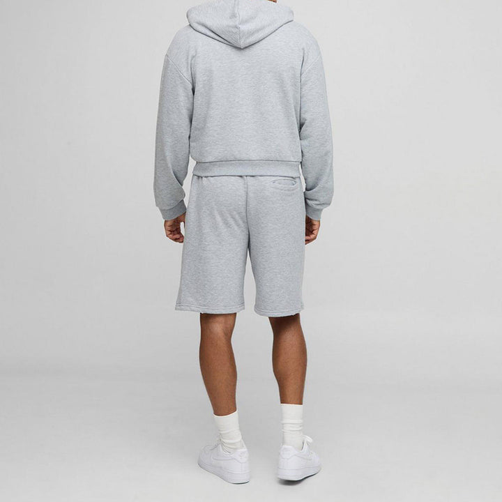 Men's sweat shorts set with zip hoodie and elastic drawstring Mune Fashion