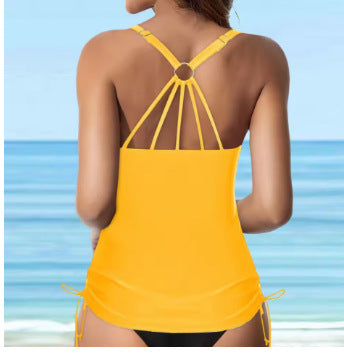 Women's Casual Tankini Top with Lacing Mune Fashion