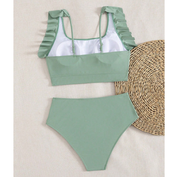 Women High-Waisted Bikini with Ruffle Details Mune Fashion