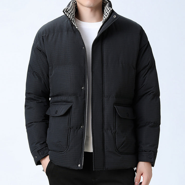 Men's quilted jacket with high collar Mune Fashion