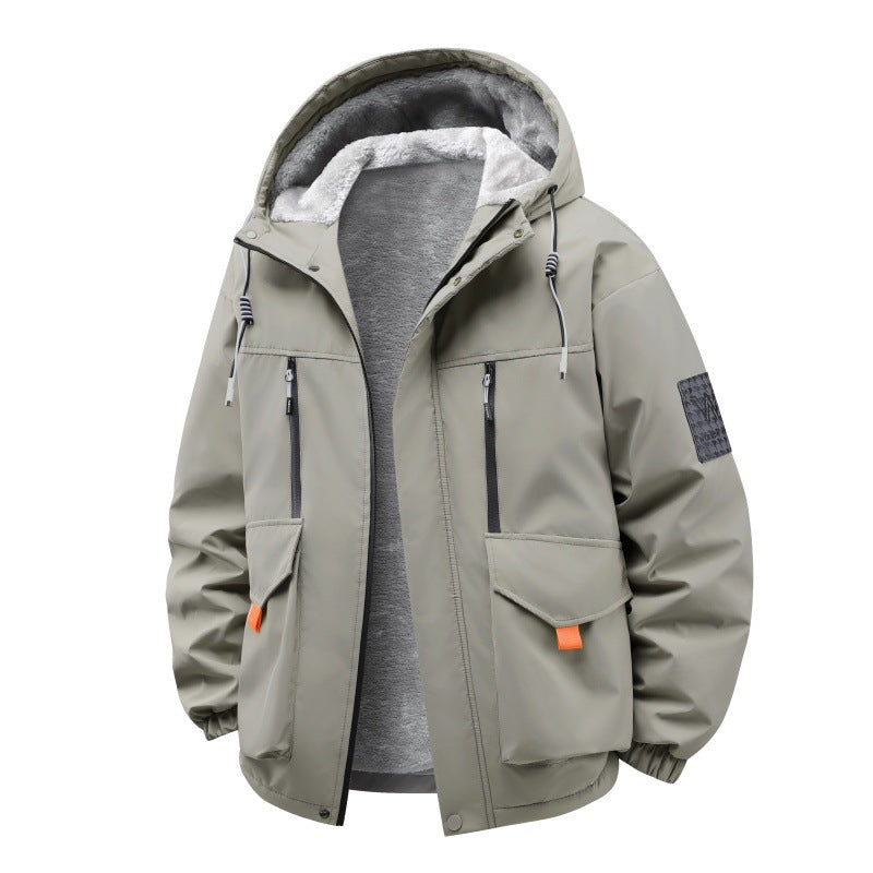 Men's Technical Outdoor Jacket with Teddy Lining, Windproof Outer Layer and Multifunction Pockets Mune Fashion