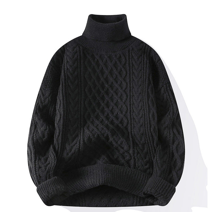 Women's chunky knit sweater with turtleneck Mune Fashion