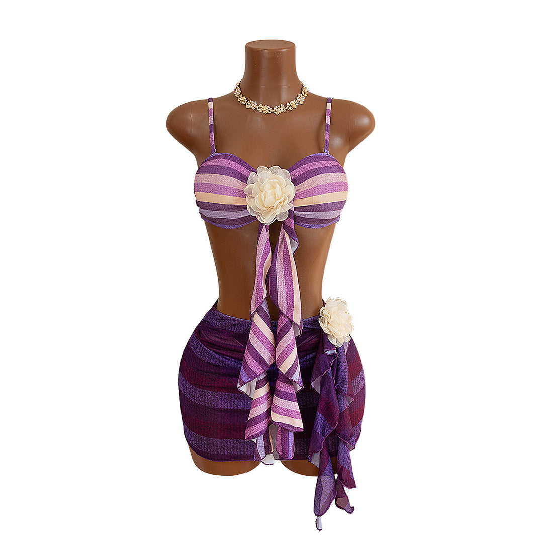 Ladies Bandeau Bikini with sophisticated wrap skirt Mune Fashion