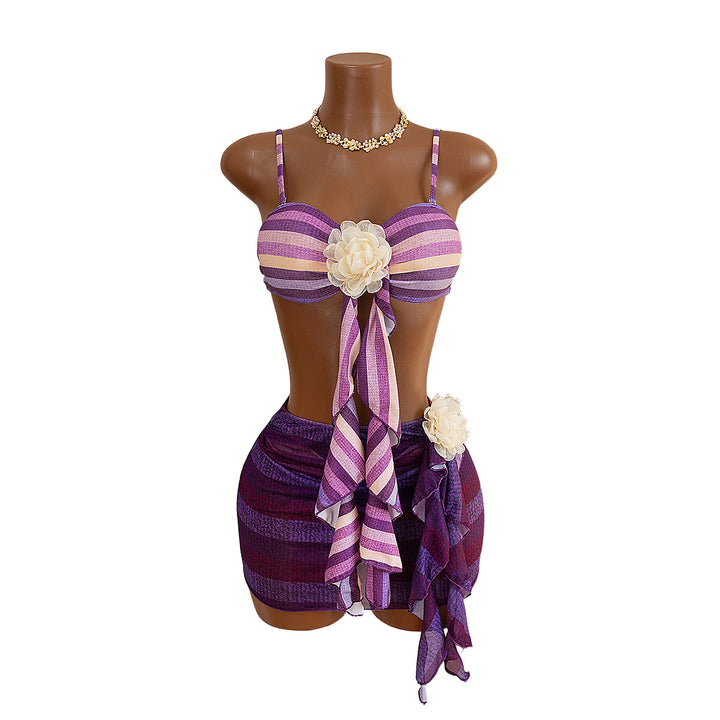 Ladies Bandeau Bikini with sophisticated wrap skirt Mune Fashion