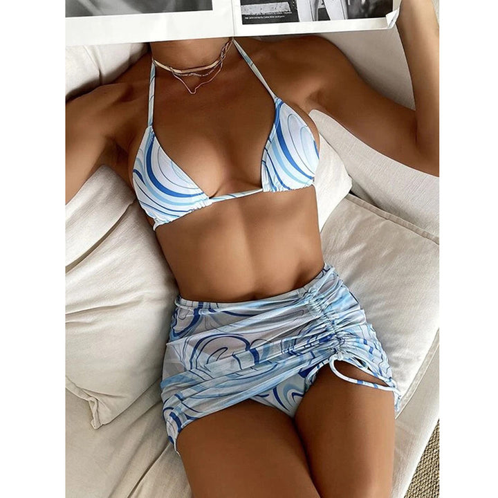Women's bikini set with ruffled skirt and triangle top Mune Fashion