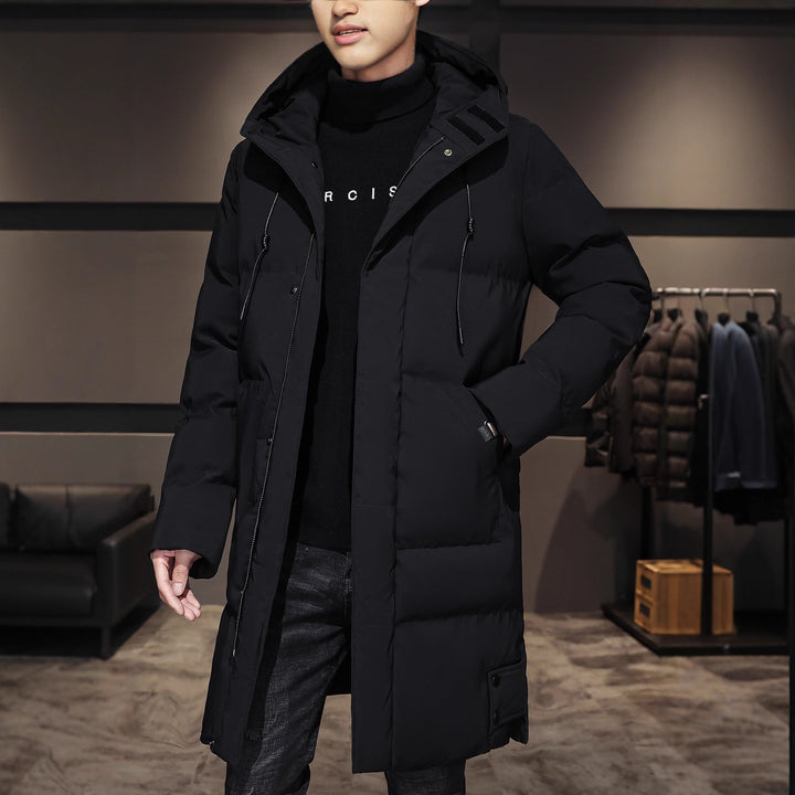 Men's Insulated Long Parka with Hood, Windproof Shell & Utility Pockets Mune Fashion