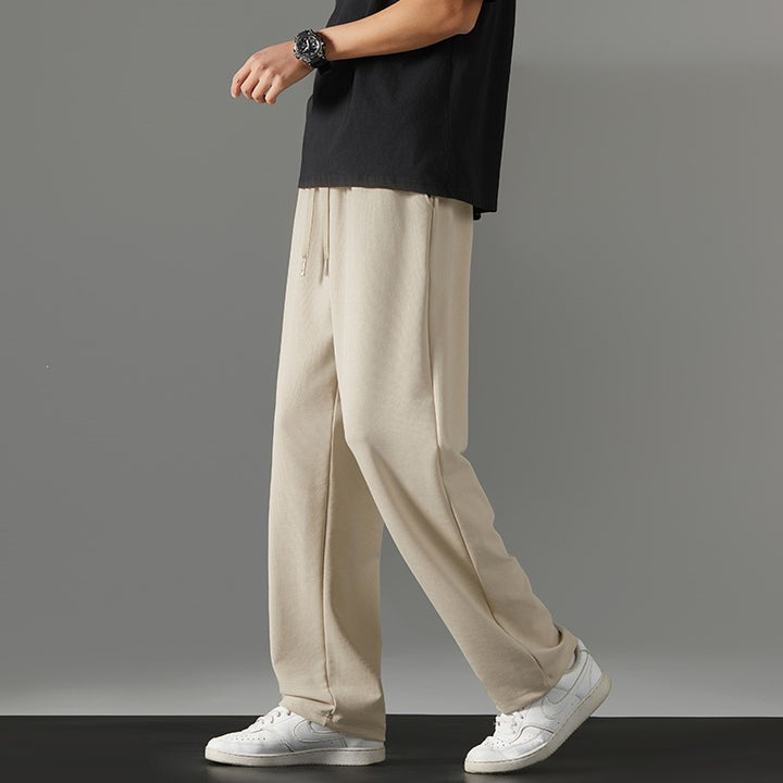 Men's wide Relaxed joggers made of French terry with drawstring, elastic waistband & straight leg Mune Fashion