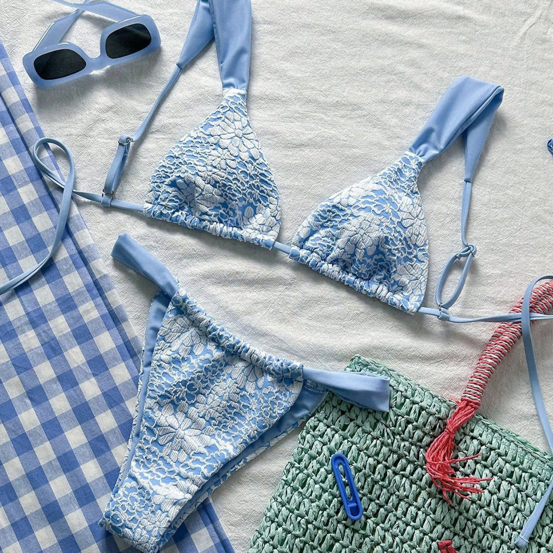 Women Lace Triangle Bikini Mune Fashion